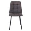 LYDIA Καρέκλα Τραπεζαρίας - Κουζίνας, Μέταλλo Bαφή Μαύρο, Ύφασμα Suede Ανθρακί 44x55x86cm