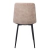 LYDIA Καρέκλα Τραπεζαρίας - Κουζίνας, Μέταλλo Bαφή Μαύρο, Ύφασμα Suede Μπεζ 44x55x86cm