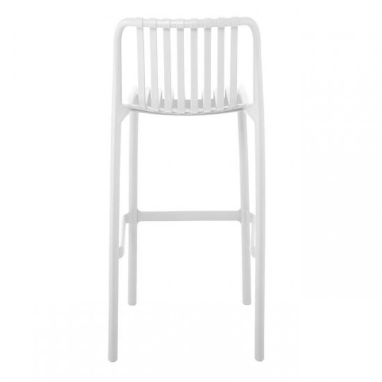 MODA-PRO Σκαμπό Bar Στοιβαζόμενο, PP-UV Protection Απόχρωση Άσπρο 45x49x75/101cm