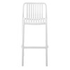 MODA-PRO Σκαμπό Bar Στοιβαζόμενο, PP-UV Protection Απόχρωση Άσπρο 45x49x75/101cm