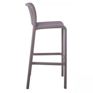 MODA-PRO Σκαμπό Bar Στοιβαζόμενο, PP-UV Protection Απόχρωση Mocha 45x49x75/101cm