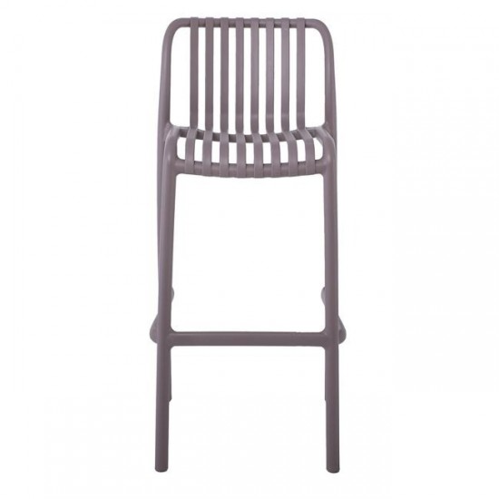 MODA-PRO Σκαμπό Bar Στοιβαζόμενο, PP-UV Protection Απόχρωση Mocha 45x49x75/101cm