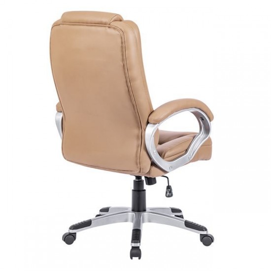 BF6950 Πολυθρόνα Γραφείου Διευθυντή, Pu Μπεζ 64x71x112