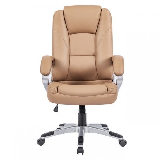 BF6950 Πολυθρόνα Γραφείου Διευθυντή, Pu Μπεζ 64x71x112