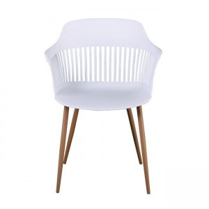 LOUISE Πολυθρόνα Μέταλλο Βαφή Φυσικό, PP-UV Άσπρο (εκτός συσκευασίας)