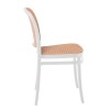 FLORENCE Καρέκλα PP Άσπρο, PP Rattan Μπεζ, Στοιβαζόμενη 41x41x83cm