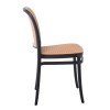 FLORENCE Καρέκλα PP Μαύρο, PP Rattan Μπεζ, Στοιβαζόμενη 41x41x83cm