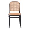 FLORENCE Καρέκλα PP Μαύρο, PP Rattan Μπεζ, Στοιβαζόμενη 41x41x83cm