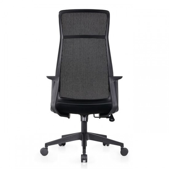BF2990 Πολυθρόνα Γραφείου Διευθυντή, Mesh Μαύρο, Ύφασμα Μαύρο 73x67x118
