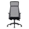 BF2990  Πολυθρόνα Γραφείου Διευθυντή, Mesh Γκρι, Ύφασμα Μαύρο 73x67x118