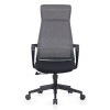 BF2990  Πολυθρόνα Γραφείου Διευθυντή, Mesh Γκρι, Ύφασμα Μαύρο 73x67x118