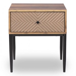 PONTI Κομοδίνο με 1 Συρτάρι, Καρυδί 50x45x55cm