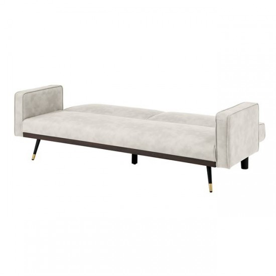 CLICK Καναπές - Κρεβάτι Σαλονιού - Καθιστικού, Ύφασμα Suede Εκρού 192x84x76cm