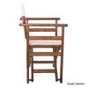 Σκηνοθέτη Σκελετός Πολυθρόνας Οξιά, Βαφή Εμποτισμού Καρυδί, Πτυσσόμενη 61x52x85cm