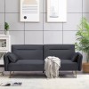 FLICK Καναπές - Κρεβάτι Σαλονιού - Καθιστικού, 3Θέσιος Ύφασμα Velure Γκρι 211x87x81cm