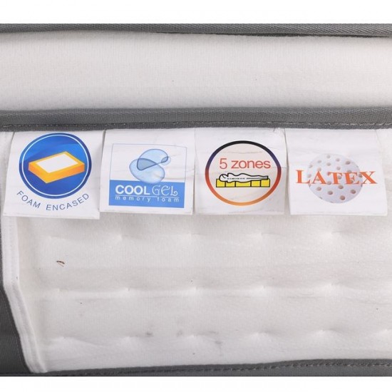 ΣΤΡΩΜΑ Pocket Spring 5-Zone Gel Memory Foam + Latex, Μονής Όψης (2) 160x200x(34/32)cm