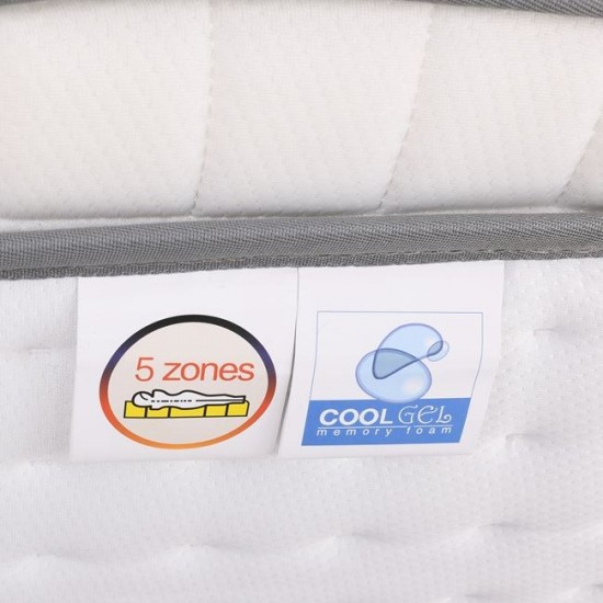 ΣΤΡΩΜΑ Pocket Spring 5-Zone, Gel Memory Foam, Μονής Όψης (4) 160x200x(33/31)cm