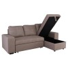 MONTREAL-Max Nabuk Καναπές Κρεβάτι Γωνία Αναστρέψιμη με Αποθηκευτικό Χώρο, Cappuccino 246x157xH94cm