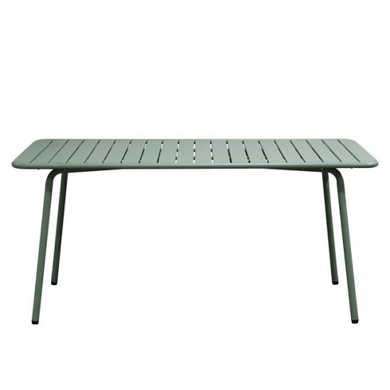 BRIO Slat Τραπέζι Κήπου - Βεράντας, Μέταλλο Βαφή Sandy Green 5635C 160x90x73cm