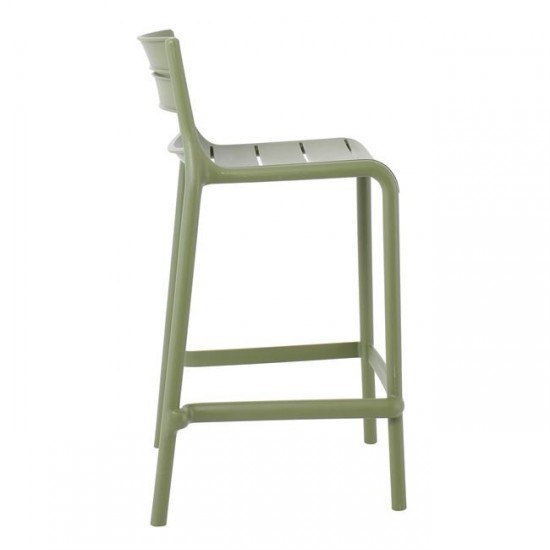 SERENA Σκαμπό Bar PP - UV Πράσινο, Ύψος Καθίσματος 50x50x65/90cm