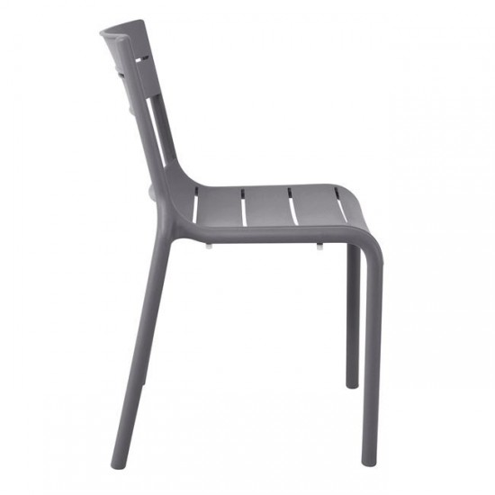 SERENA Καρέκλα Στοιβαζόμενη PP - UV Ανθρακί 51x56x82cm