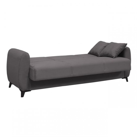 DARIO Καναπές - Κρεβάτι Σαλονιού - Καθιστικού, 3Θέσιος Ύφασμα Γκρι 210x80x75cm