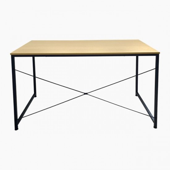 ΓΡΑΦΕΙΟ Η/Υ Μέταλλο Βαφή Μαύρο, Melamine Beech 120x60x74cm