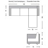 ALAN Καναπές Σαλονιού - Καθιστικού Γωνία Αναστρέψιμος Ύφασμα Καφέ 182x158/78x66cm H.86cm