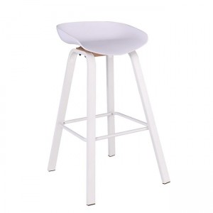 PENT Σκαμπό Bar, Μέταλλο Βαφή Άσπρο, PP Άσπρο 49x52x72/84cm 