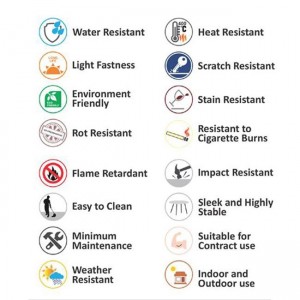 HPL (High Pressure Laminated) Επιφάνεια Τραπεζιού Απόχρωση Ind.Sheesham, Εξωτερικού χώρου 70x70cm