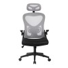 BF3050 Πολυθρόνα Γραφείου- Διευθυντή, Mesh Μαύρο-Γκρι, Μπράτσα up-down 63x63x118/128cm