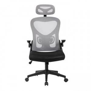 BF3050 Πολυθρόνα Γραφείου- Διευθυντή, Mesh Μαύρο-Γκρι, Μπράτσα up-down 63x63x118/128cm