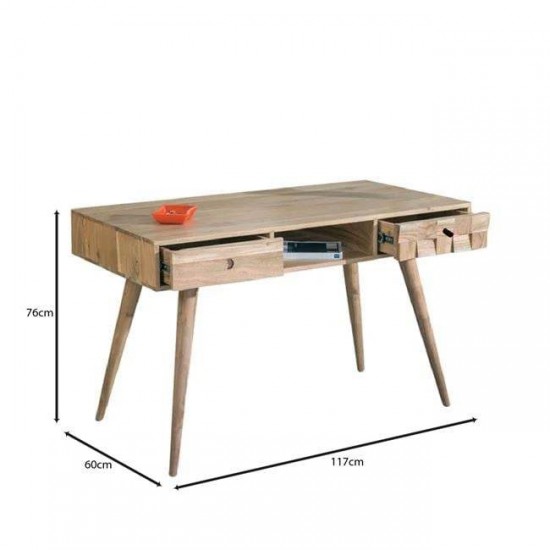 TEKA-W Κονσόλα - Γραφείο Ξύλο Ακακία Φυσικό 117x60x76cm