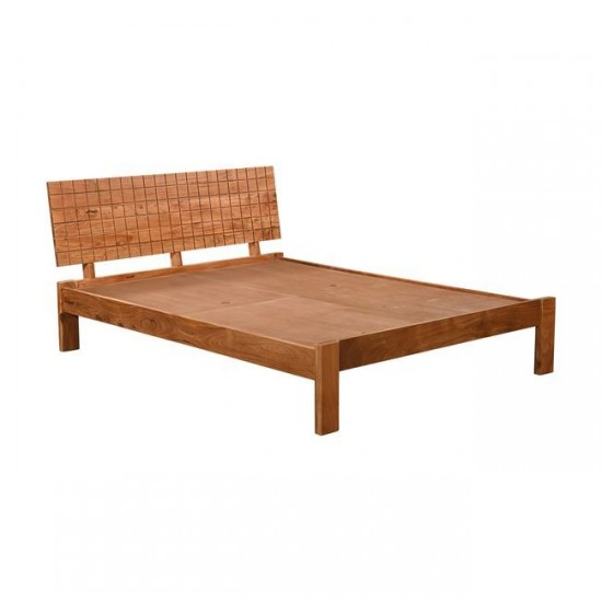 CAPITAL Κρεβάτι Διπλό, για Στρώμα 150x200cm, Ακακία Φυσικό