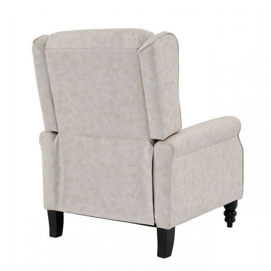 SIMPLE Relax Πολυθρόνα Μπερζέρα Σαλονιού, Καθιστικού, Ύφασμα Απόχρωση Antique Εκρού 72x84x97cm