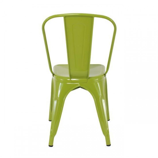 RELIX Καρέκλα-Pro, Στοιβαζόμενη, Μέταλλο Βαφή Lime 45x51x85cm