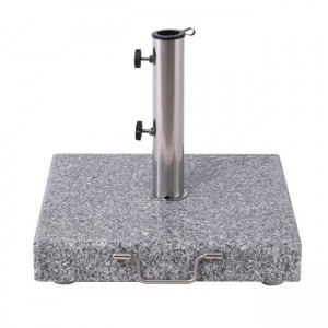 ΒΑΣΗ ομπρέλας τετράγωνη Γρανίτης/Inox με Τροχούς (40Kg) 45x45