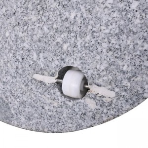 ΒΑΣΗ ομπρέλας στρογγυλή Γρανίτης/Inox με Τροχούς (40Kg) Φ50 