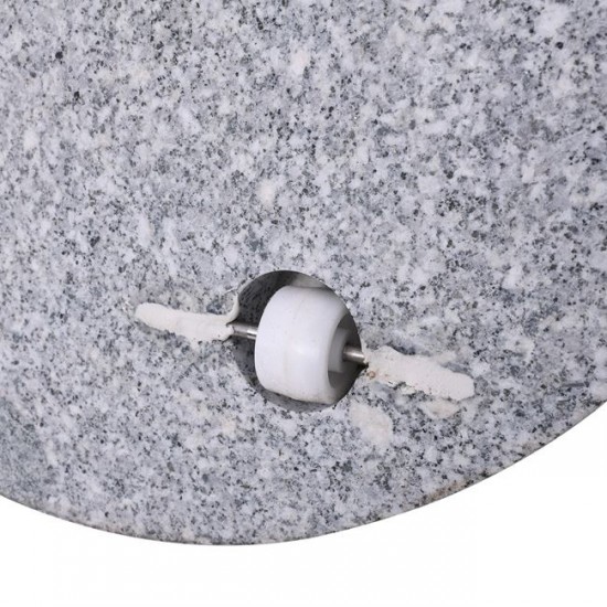 ΒΑΣΗ ομπρέλας στρογγυλή Γρανίτης/Inox με Τροχούς (40Kg) Φ50