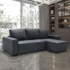 LONDON Καναπές - Κρεβάτι Αριστερή Γωνία, Ύφασμα Ανθρακί 271x158x90cm
