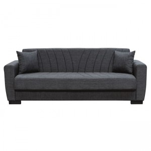 GALAXY Καναπές – Κρεβάτι με Αποθηκευτικό Χώρο, 3Θέσιος Ύφασμα Σκούρο Γκρι 210x78x78cm