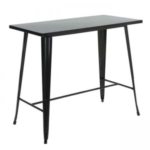 RELIX Τραπέζι Bar Μέταλλο Βαφή Μαύρο 120x60x103cm