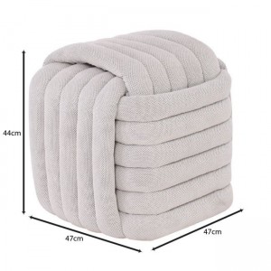 TAB Σκαμπό Βοηθητικό, Ύφασμα Απόχρωση Sandy Grey 47x47x44cm