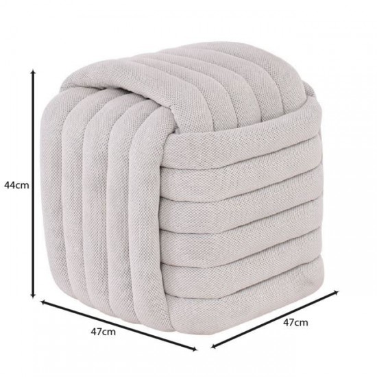 TAB Σκαμπό Βοηθητικό, Ύφασμα Απόχρωση Sandy Grey 47x47x44cm