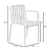 MODIAL Πολυθρόνα Μέταλλο Βαφή Άσπρο 60x51x82cm
