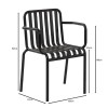 MODIAL Πολυθρόνα Μέταλλο Βαφή Μαύρο 58x42x80cm