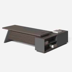 MASTER Γραφείο Αριστερή Γωνία, Απόχρωση Grey Walnut 180x180x75cm