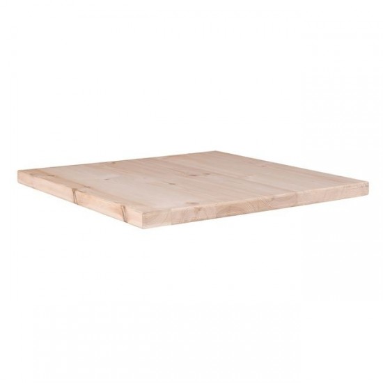 Επιφάνεια Τραπεζιού από Ξύλο Πεύκου, Άβαφο 70x70cm/40mm