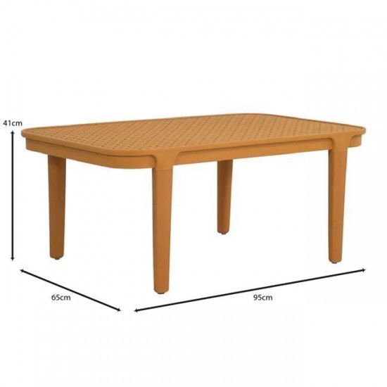 MALAGA Set Σαλόνι Κήπου 4τεμ, PP-UV Κροκί