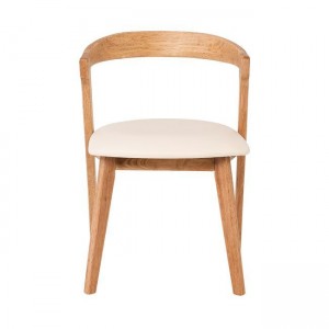 SANDRA Καρέκλα Τραπεζαρίας, Απόχρωση Φυσικό, Pu Εκρού 52x56x76cm